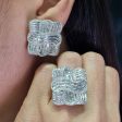 NEW Square Waves Diamond Jewelry Set 14kt Hot on Sale