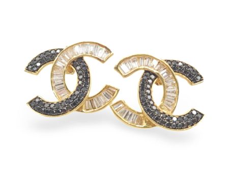 NEW Golden C Diamond Earrings 18kt Sale