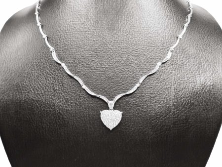 NEW Heart Diamond Choker Necklace 14kt Cheap