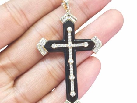 NEW Religous Cross Diamond Pendant 14kt For Sale