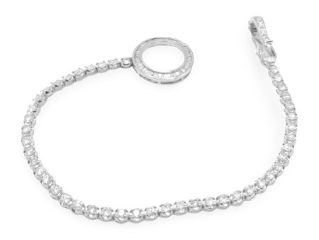 NEW Full Eternity Tennis Circle Buckle Diamond Bracelet 18kt Online now