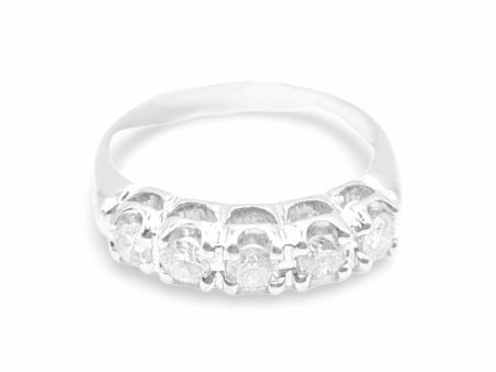 NEW Half Eternity Round Box Type Diamond Ring 18kt Online Sale