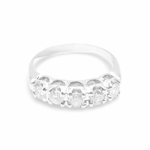 NEW Half Eternity Round Box Type Diamond Ring 18kt Online Sale