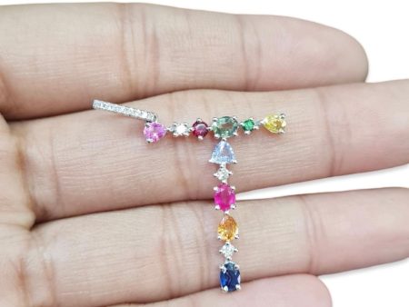 NEW Colored Nano Gemstone Alphabet PendantDiamond 14kt Supply