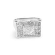 NEW Art Deco Round Wall Diamond Ring 14kt on Sale