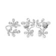 NEW Ear Cuff Flower Leaf  Diamond Jewelry Set 14kt Online now