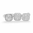 NEW Square Halo Diamond Jewelry Set 18kt Online Hot Sale