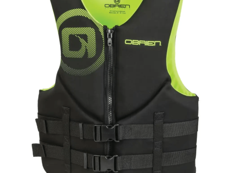 O Brien Traditional Neo Life Jacket for Men (Black   Yellow) Fashion