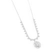 NEW Oval Drop Baguette Diamond Necklace 14kt Sale