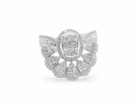 NEW Oval Crown Diamond Ring 14kt Hot on Sale