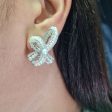 NEW Ribbon Mikimoto Pearl Diamond Earrings Supply