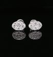 Classic Invisible Setting Oval Diamond Earrings 14kt Sale