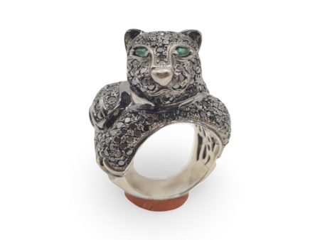 NEW Black Panther Diamond Ring 18kt Discount