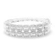 NEW Half Eternity Square Edge Halo Diamond Bangles 18kt Supply