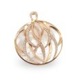 NEW Round Infinity Mother of Pearl Diamond Pendant 18kt Hot on Sale