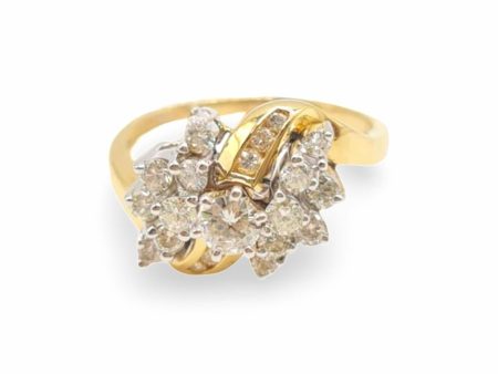 NEW Golden Deco Diamond Ring 14kt Discount