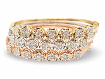 NEW Round Diamond Half Eternity Bangle 14kt Online