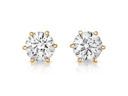 Aster Round Brilliant Solitaire Earrings Fashion