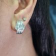 NEW Shell Creole Baguette Diamond Earrings 14kt Sale