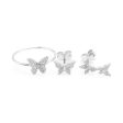 NEW Dainty Butterfly Diamond Jewelry Set 14kt Online Sale