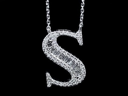 Alphabet Letter S Diamond Necklace 14kt Fashion