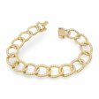 NEW Golden Chain Eternity Diamond Bracelet 14kt For Discount