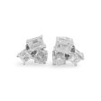 NEW Cluster Shape Solitaire Diamond Earrings 18kt Hot on Sale