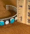 Mother of Pearl and Turquoise Cuff by Richard Schmidtt Online Hot Sale