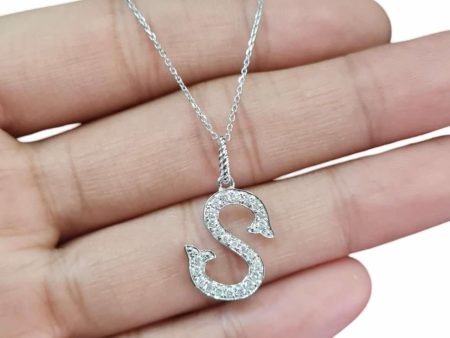 NEW Alpha S Letter Diamond Necklace 14kt Online