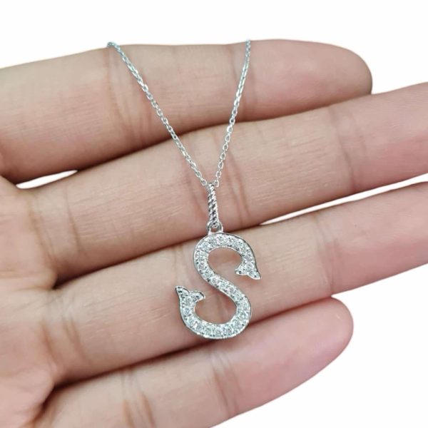 NEW Alpha S Letter Diamond Necklace 14kt Online