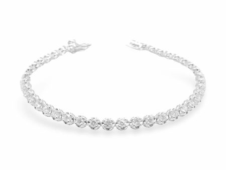 NEW Full Eternity Diamond Bracelet 14kt Cheap