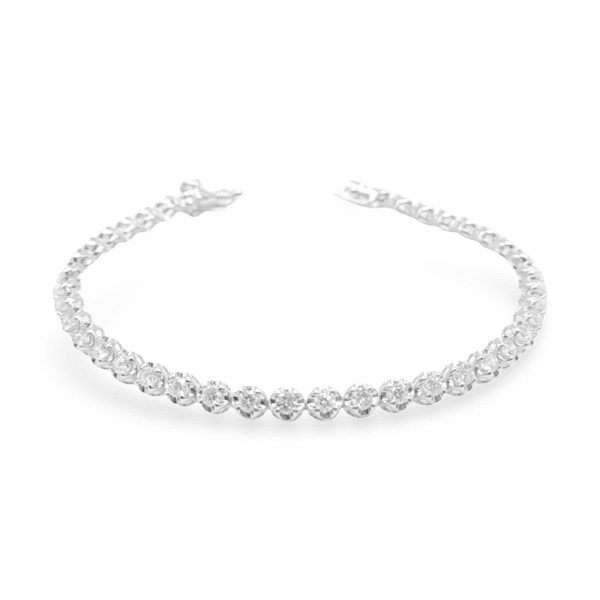 NEW Full Eternity Diamond Bracelet 14kt Cheap