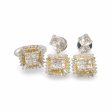 NEW Classic Square Dangling Diamond Jewelry Set 18kt For Discount