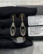 Oval Drop Matte Round Diamond Jewelry Set 18kt Sale