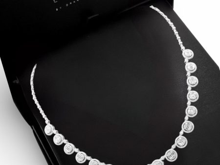 #LVNA2024 |Grand Round Baguette Diamond Necklace 18kt For Cheap