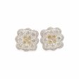 NEW Square Deco Round Diamond Earrings 18kt Online