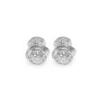 NEW Shineadime Round Solitaire StudDiamond Earrings 14kt Sale