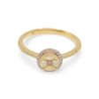 NEW Golden Invisible Setting Diamond Ring 18kt on Sale