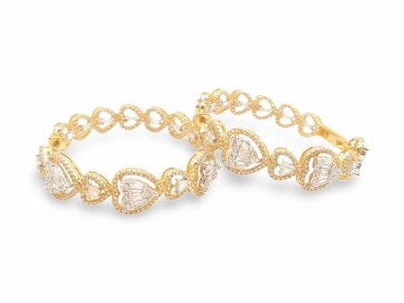 NEW Golden Halo Heart Diamond Hoop Earrings 14kt Supply