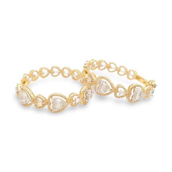 NEW Golden Halo Heart Diamond Hoop Earrings 14kt Supply