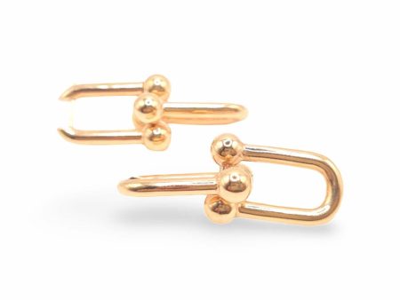 NEW Hard-wear Chain Link Earrings 18kt For Sale