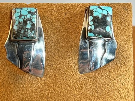 Turquoise Art Deco Earrings by Burch Driver Supply