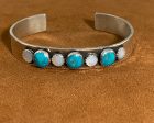 Mother of Pearl and Turquoise Cuff by Richard Schmidtt Online Hot Sale