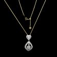 #LVNA2024 | 18kt Heart Pear Halo Diamond Necklace Hot on Sale