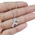 NEW Alpha F Letter Diamond Necklace 14kt Hot on Sale