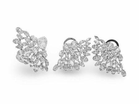 NEW Leaf Deco Statement Diamond Jewelry Set 14kt Online now