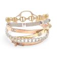 NEW Multi-tone Chain Diamond Bangle 14kt Online Sale