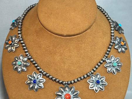 Flower Blossom Multi-Stone Necklace by Robert Johnson Supply