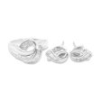 NEW Twisted Ribbon Knot Diamond Jewelry Set 18kt Fashion