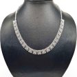 NEW Square Eternity Baguette Diamond Necklace 14kt on Sale